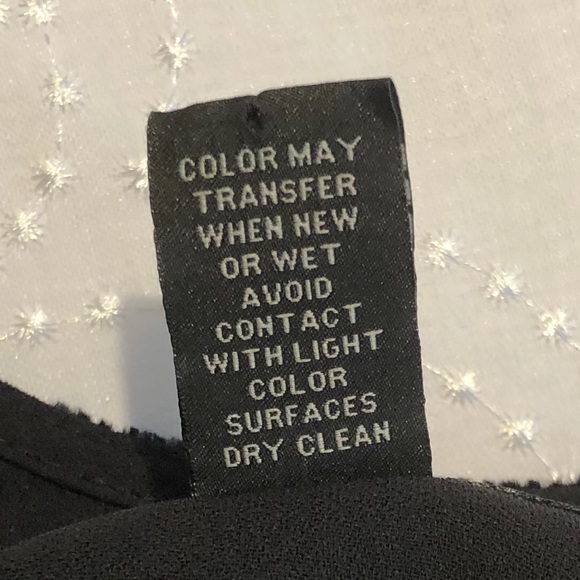 INC Black Velvet Ruffle Blouse Size 8 - Picture 7 of 7